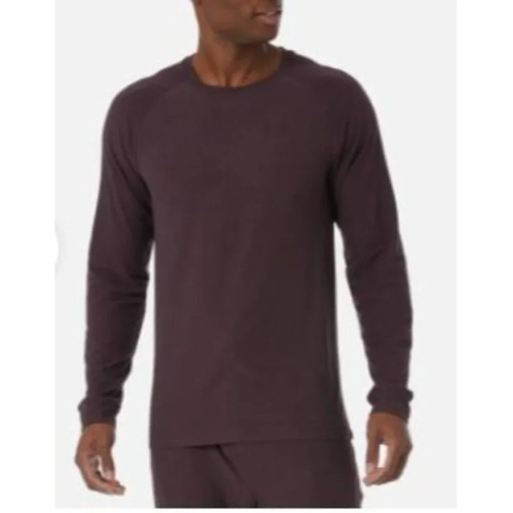 NEW! 32° Degree Heat Plum Long Sleeve Sleep Shirt Men's Size Large Crew Neck